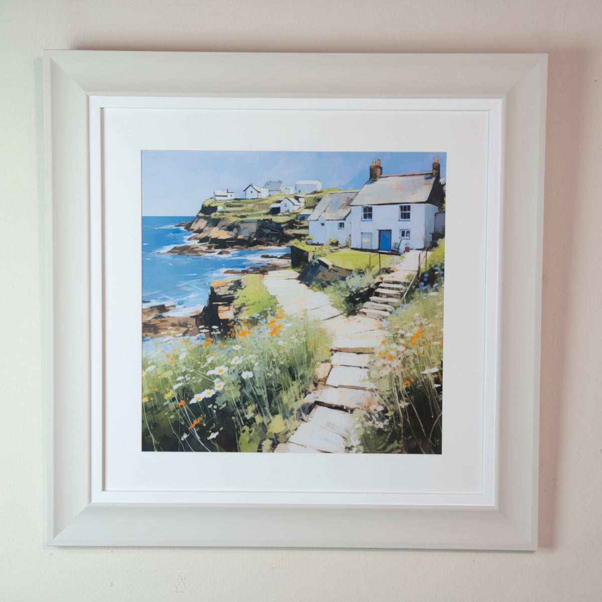 Framed Print Seaside Cottage