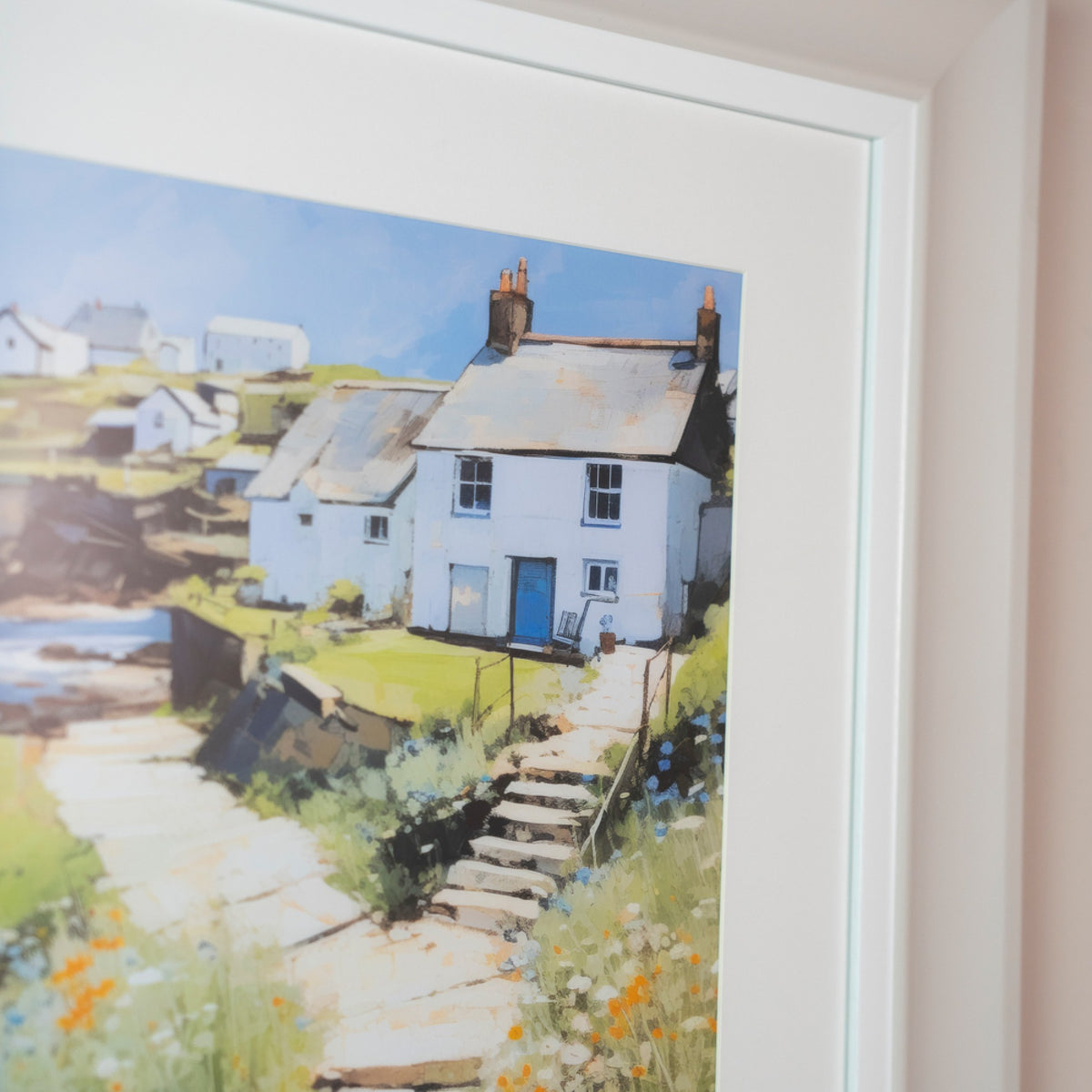 Framed Print Seaside Cottage
