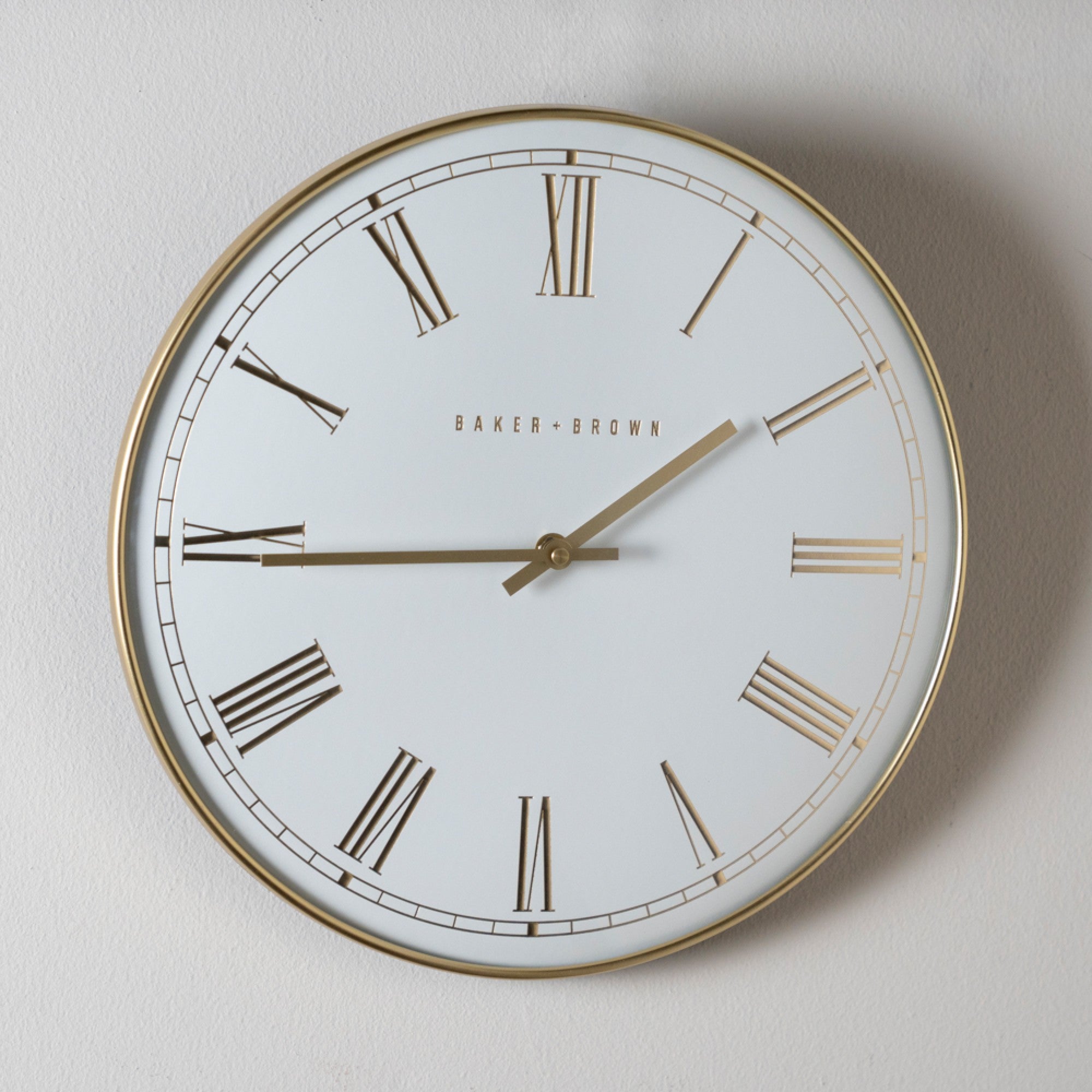 Pesaro Wall Clock | Gold/White | 36cm