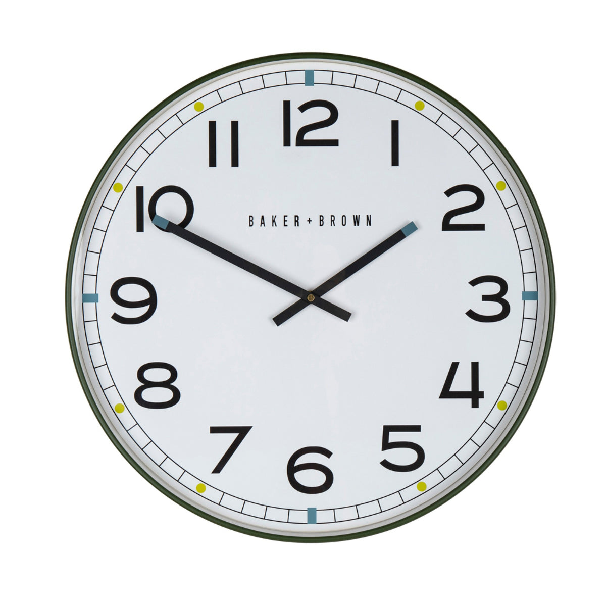 Baker & Brown Clock Trevi Green | 50cm