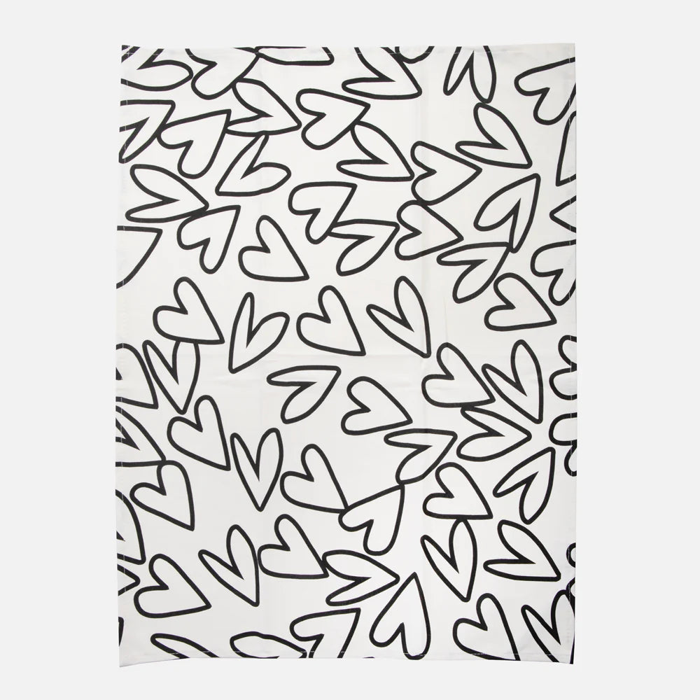 Multi Stripe / Mono Hearts | Tea Towels