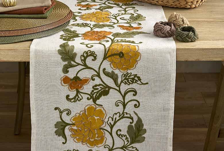 Autumn Flower Table Runner