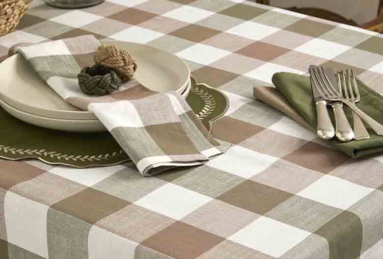Vermont Table Cloth | Olive Mocha