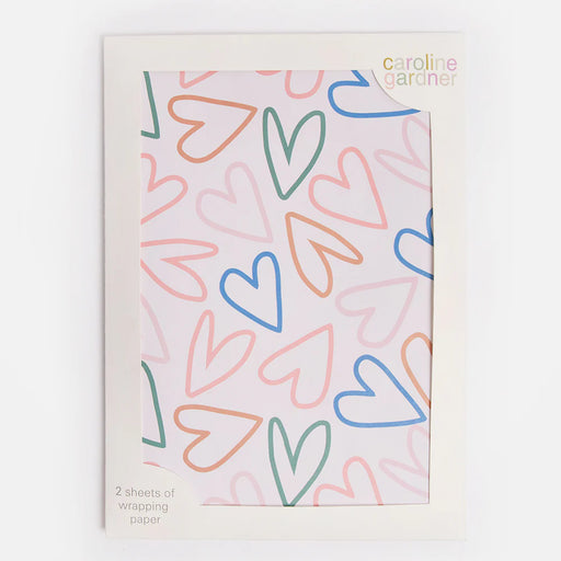 Multi Outline Hearts | Wrapping Paper & Tags