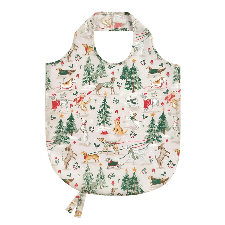 Winter Walkies | Foldable Tote Bag Medium | Beige
