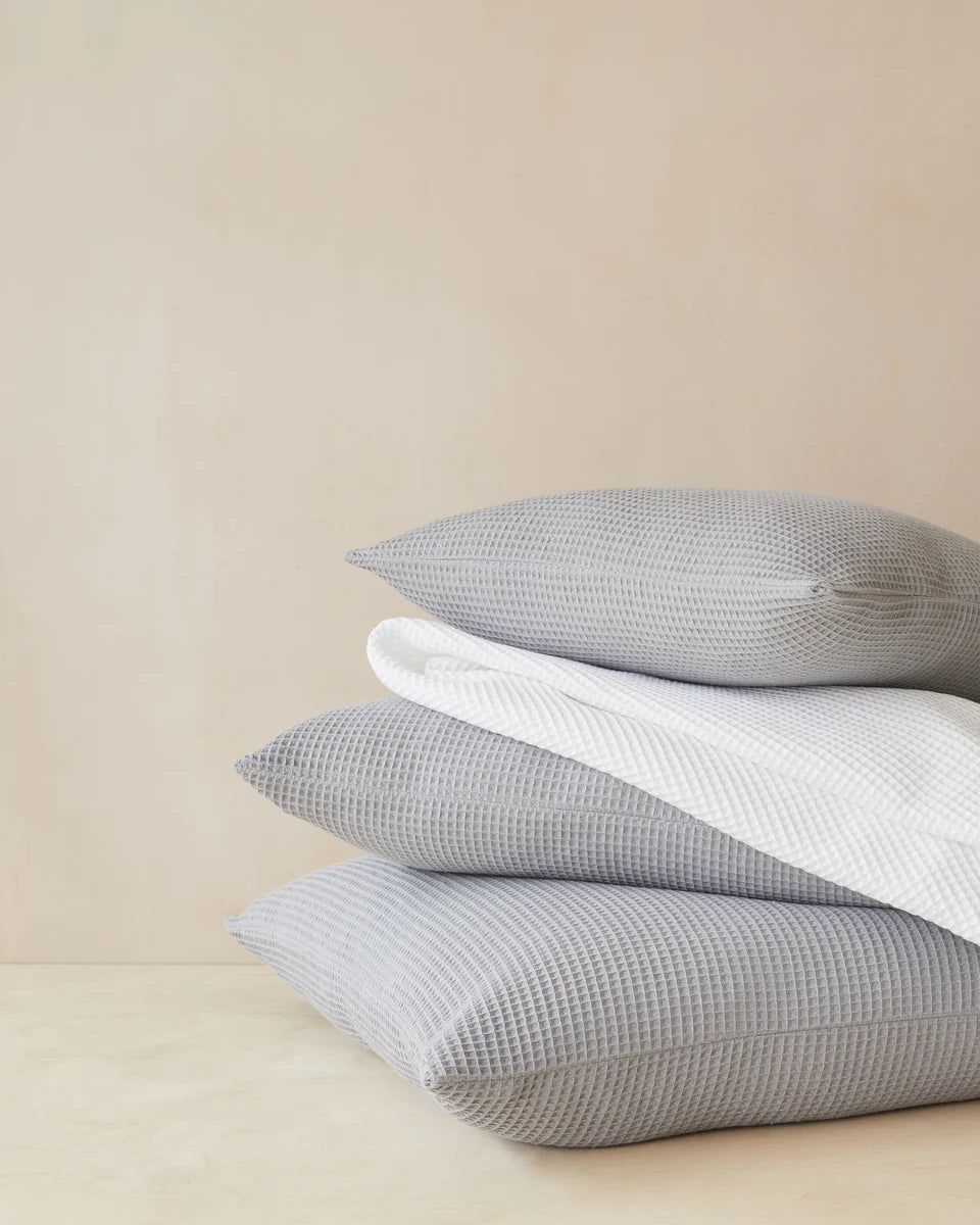 Square Cushion Waffle | Light Grey