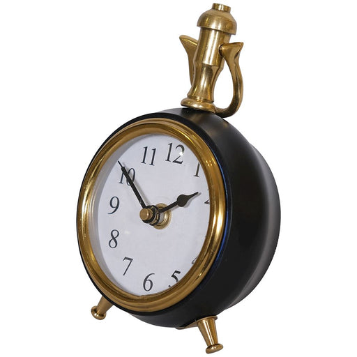 Black & Brass Mantle Clock