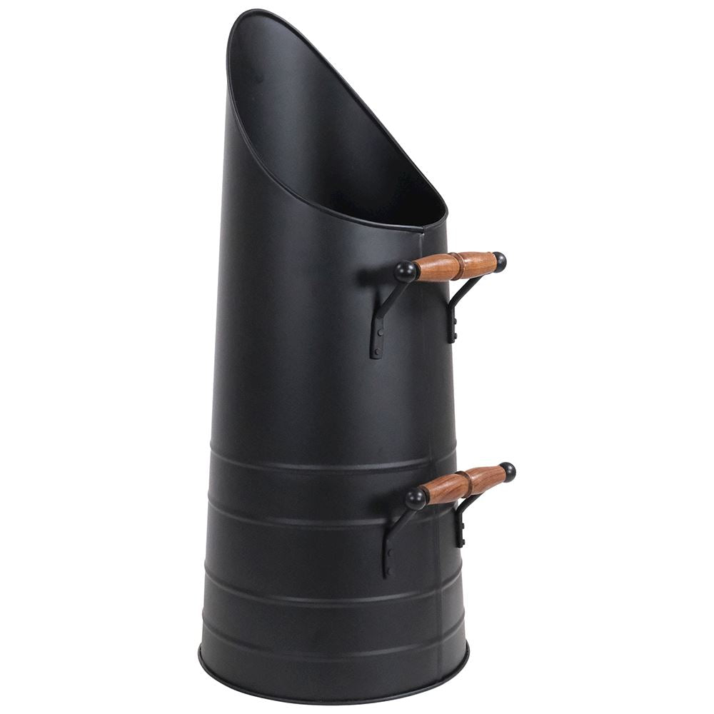 Black Coal Shute with Wooden Handles