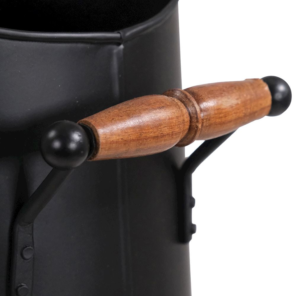 Black Coal Shute with Wooden Handles