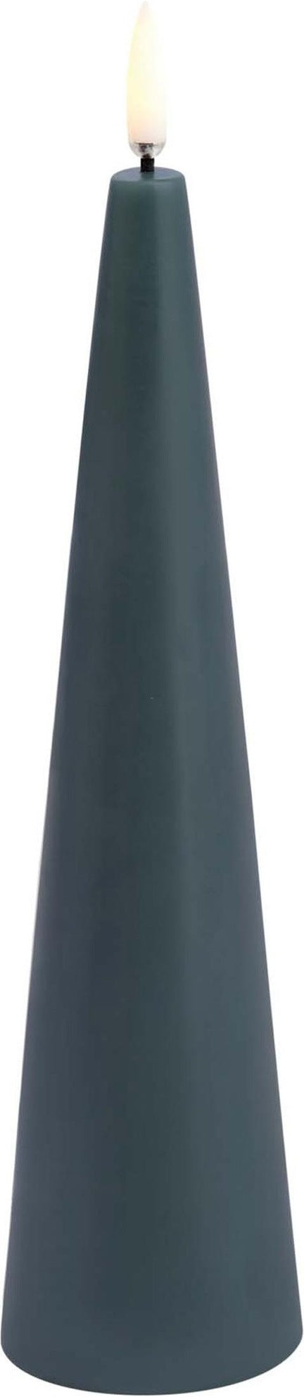 LED Cone Candle - Pine Green 5.8 x 21.5cm