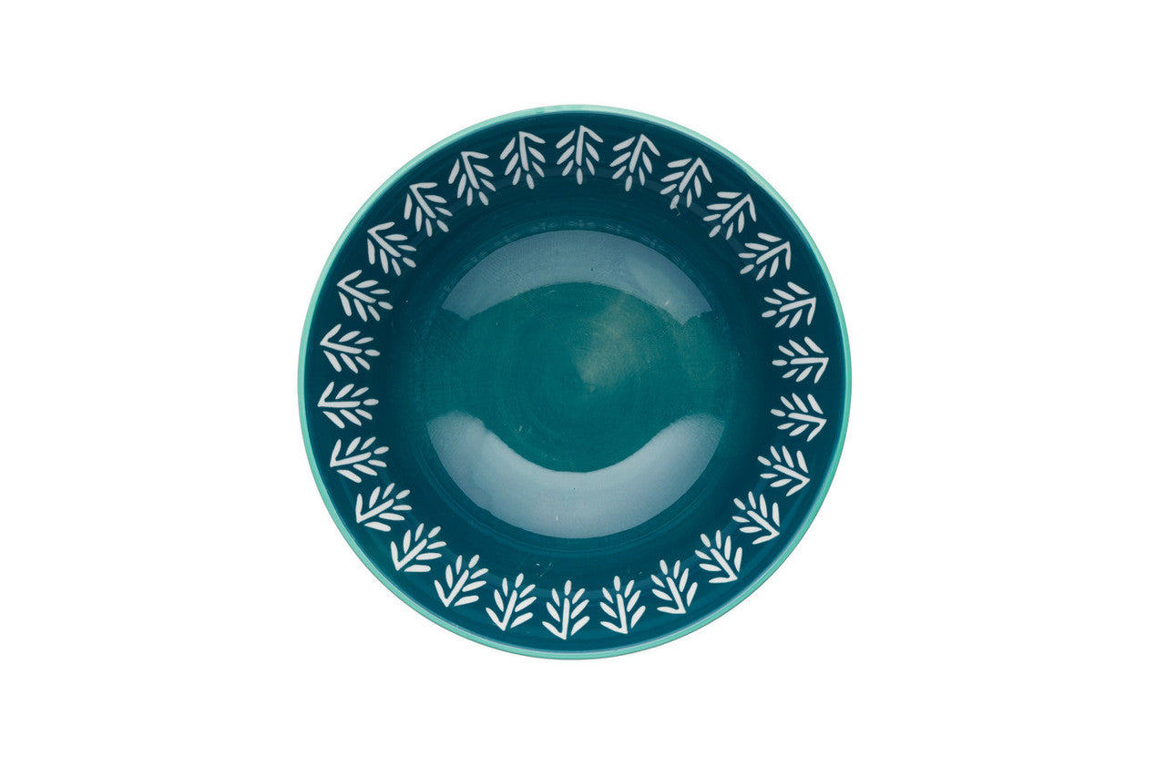 Colourful Folk Pattern Ceramic Bowl