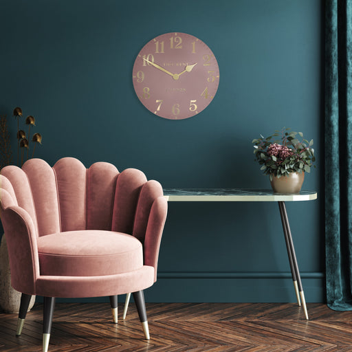 12" Arabic Wall Clock | Blush Pink