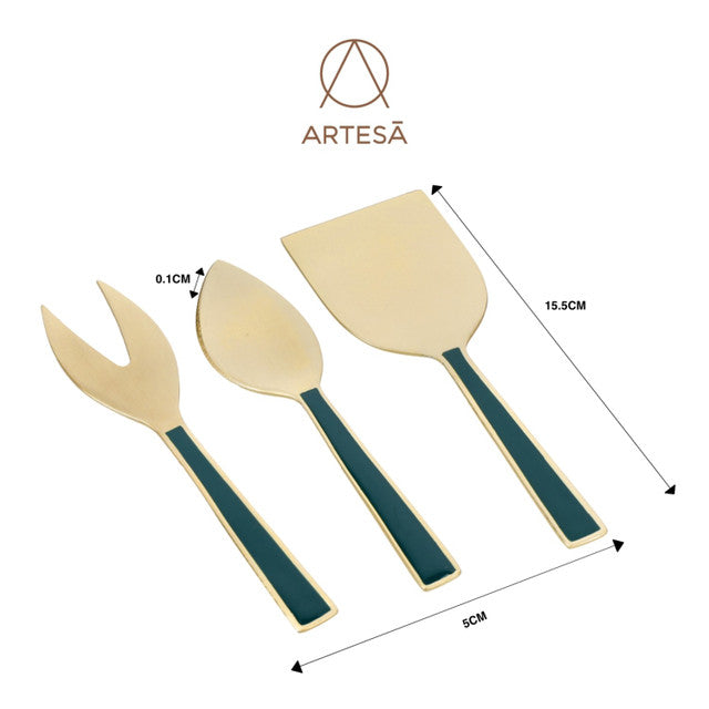 Green and Gold Cheese Knives
