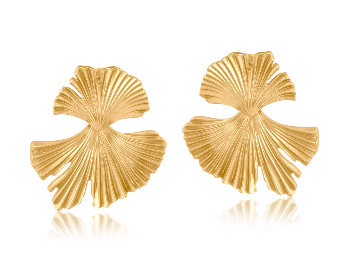 Julia | Ginko Leaf Earrings
