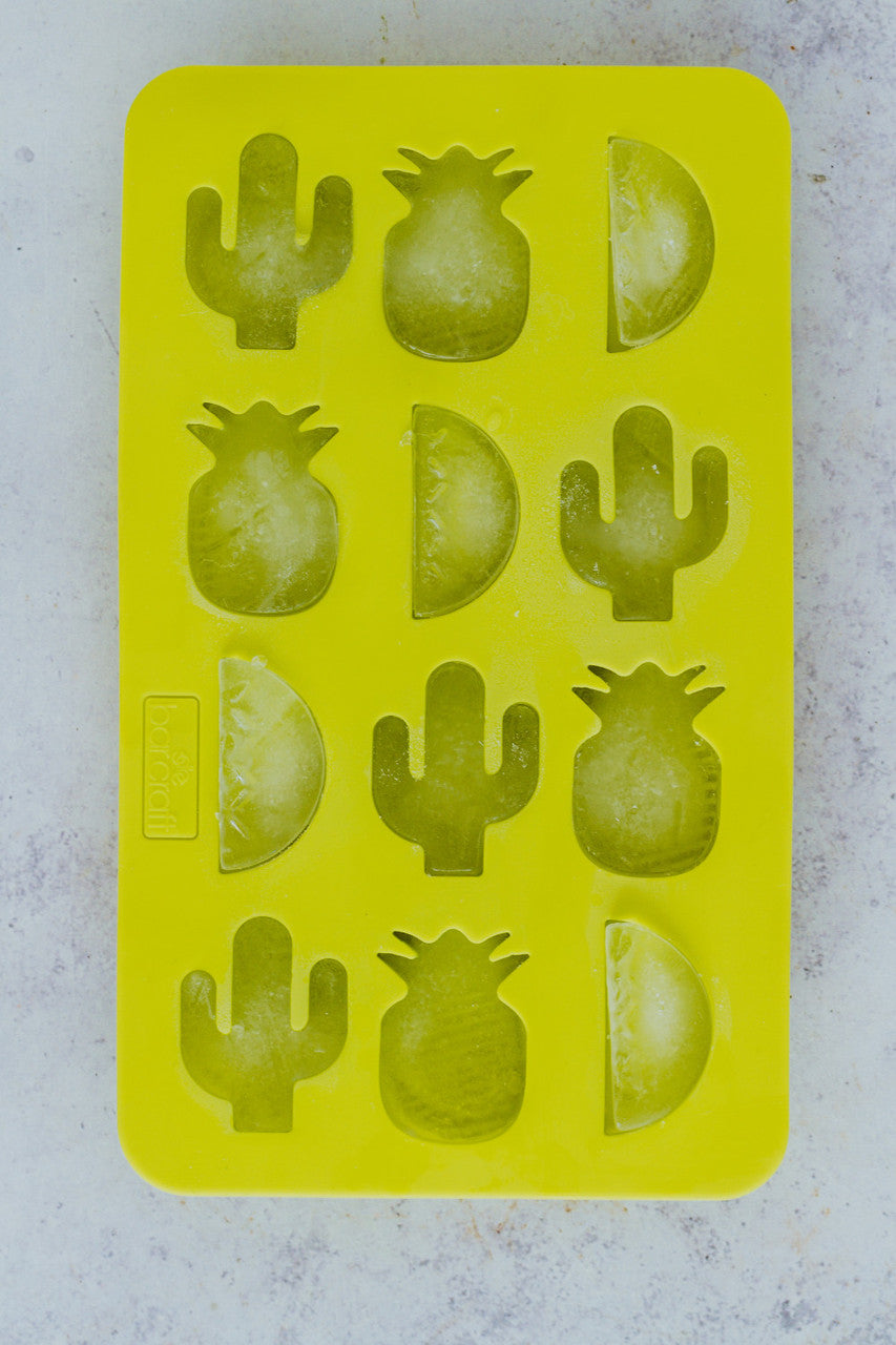 BarCraft Flexible Tropical Shape Ice Cube Tray|  Green