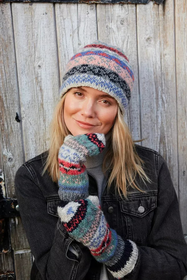 Classic Fairisle Beanie Oatmeal