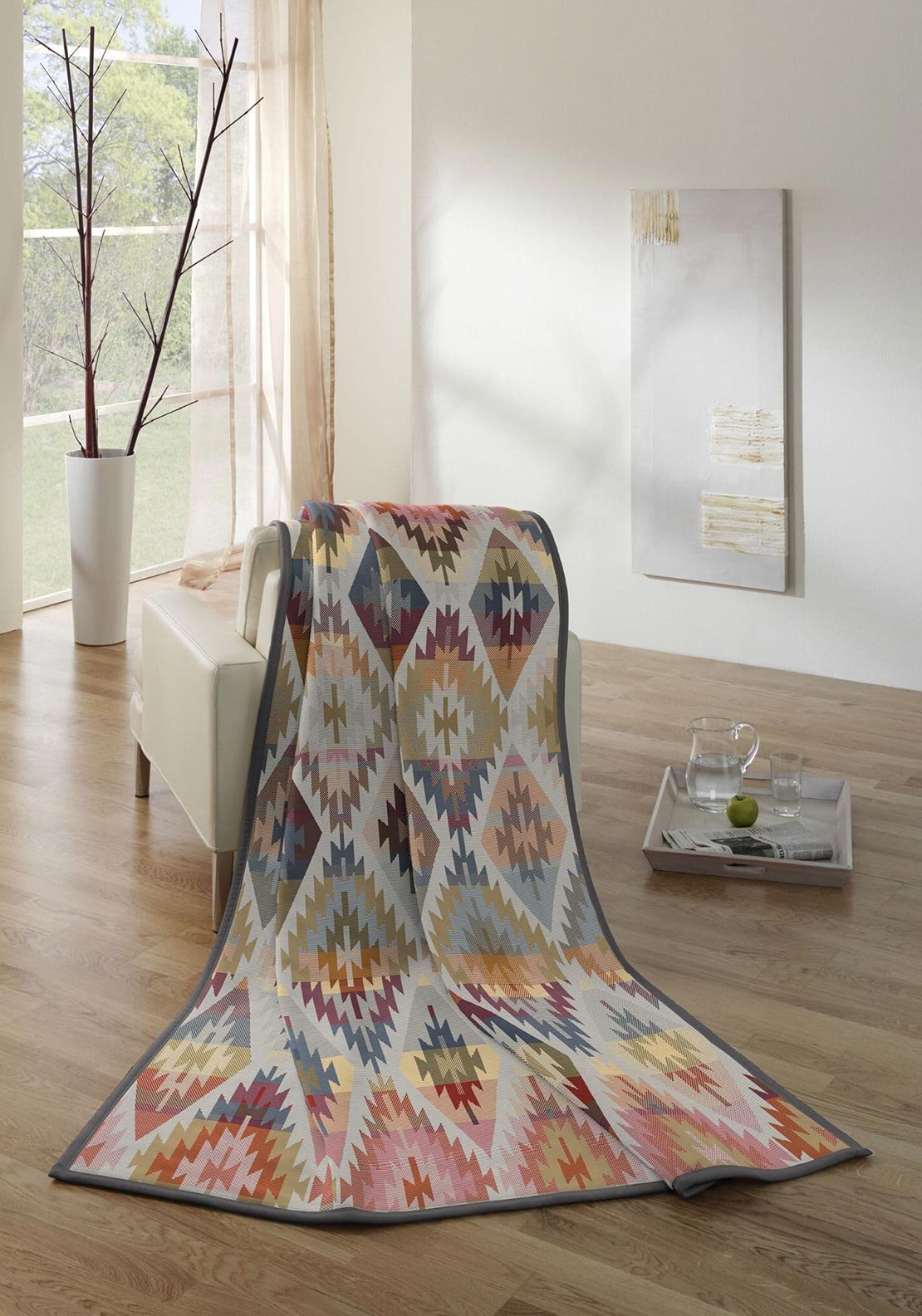 Ikat Diamond Throw | Multi