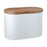 White Bread Bin With Acacia Lid