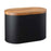 Black Bread Bin With Acacia Lid