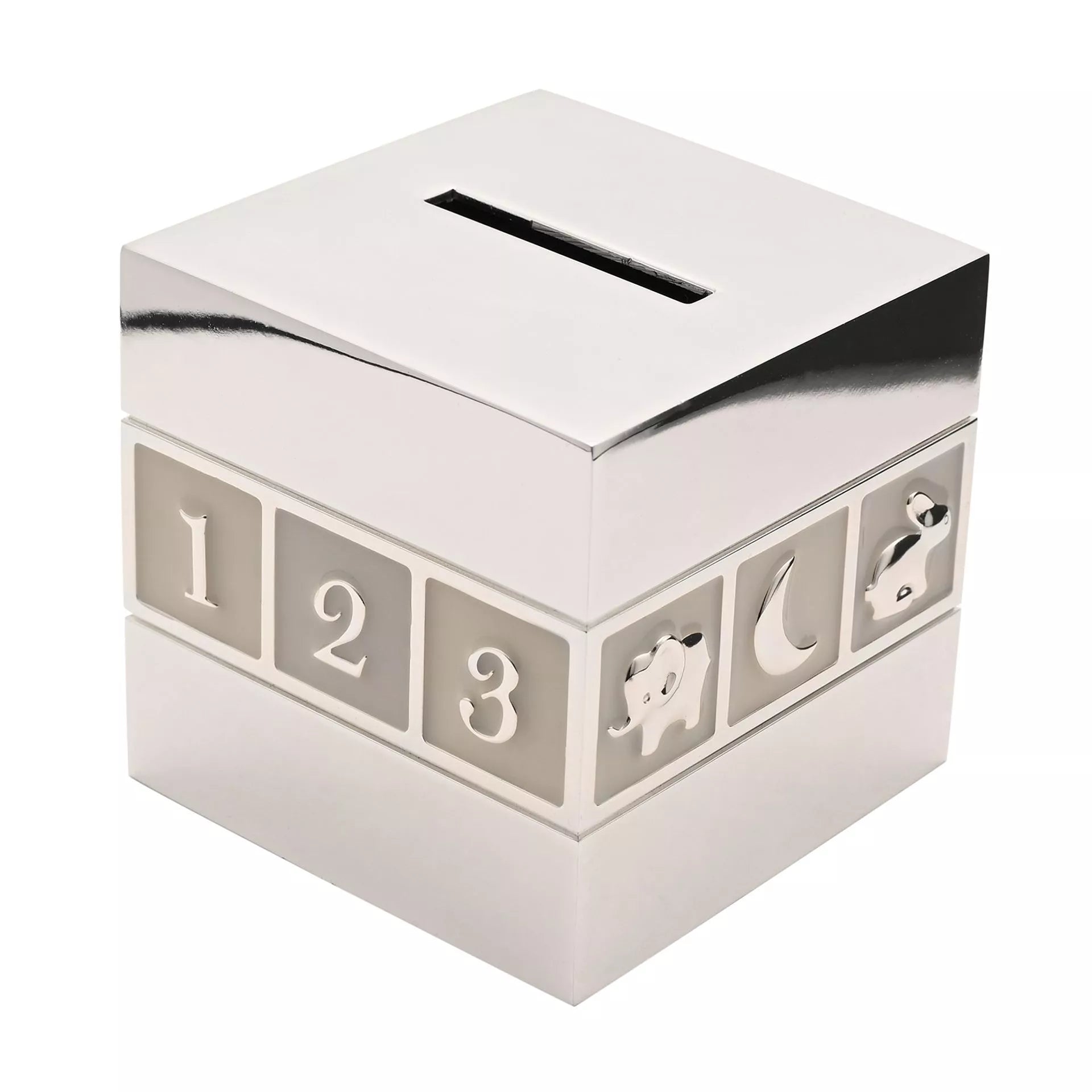 Silverplated '123' Money Box