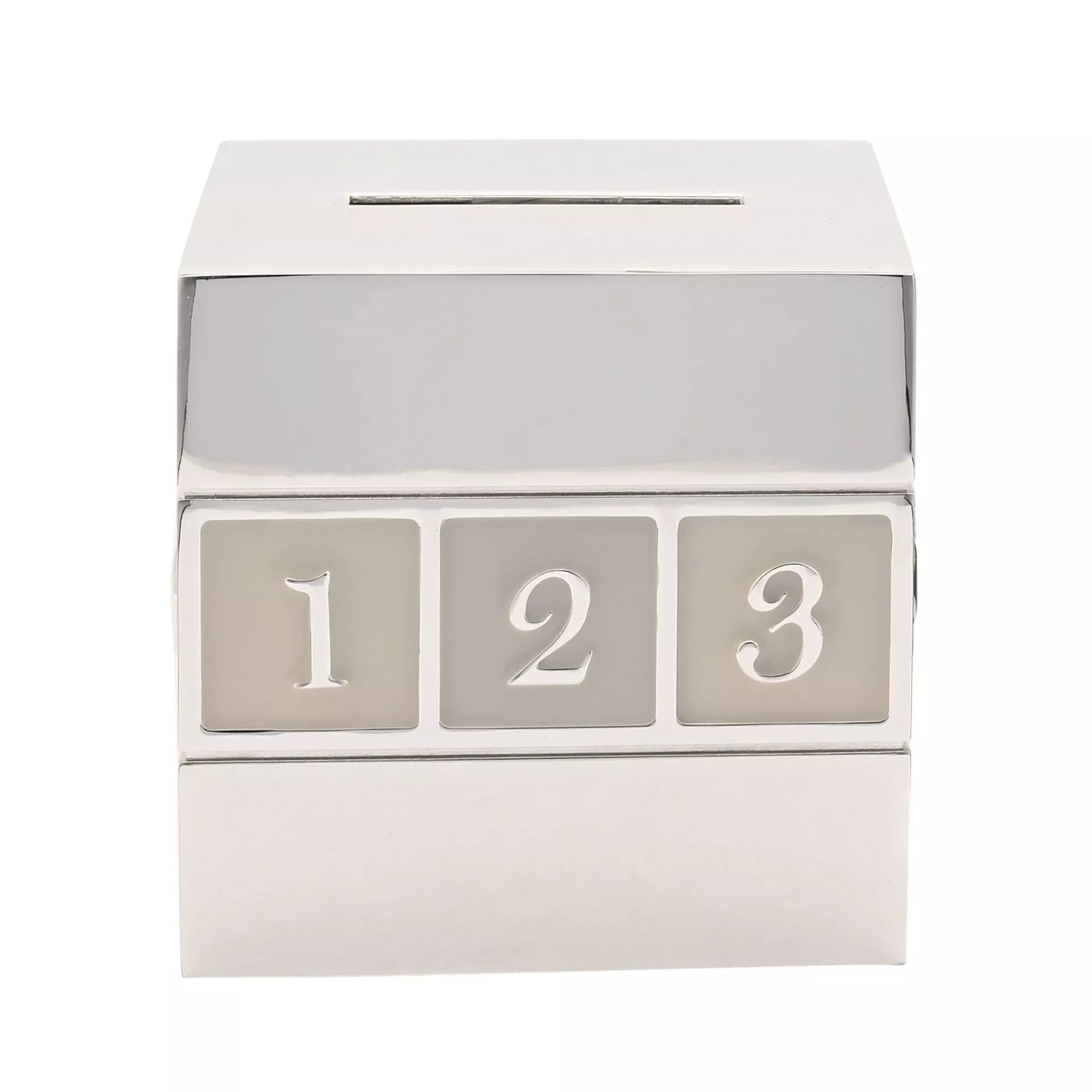 Silverplated '123' Money Box