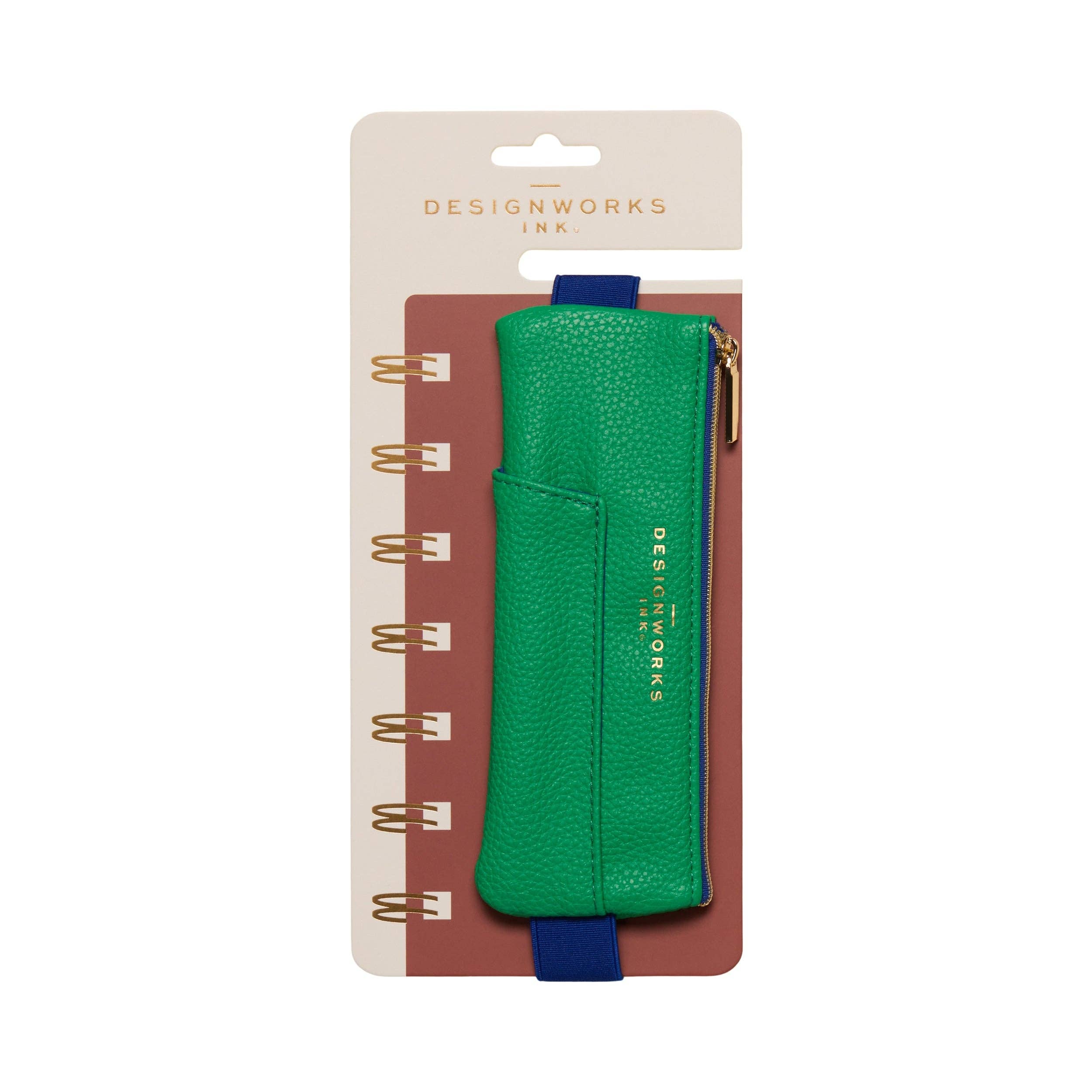 Designworks Ink Pen Pouch - Bright Green + Navy