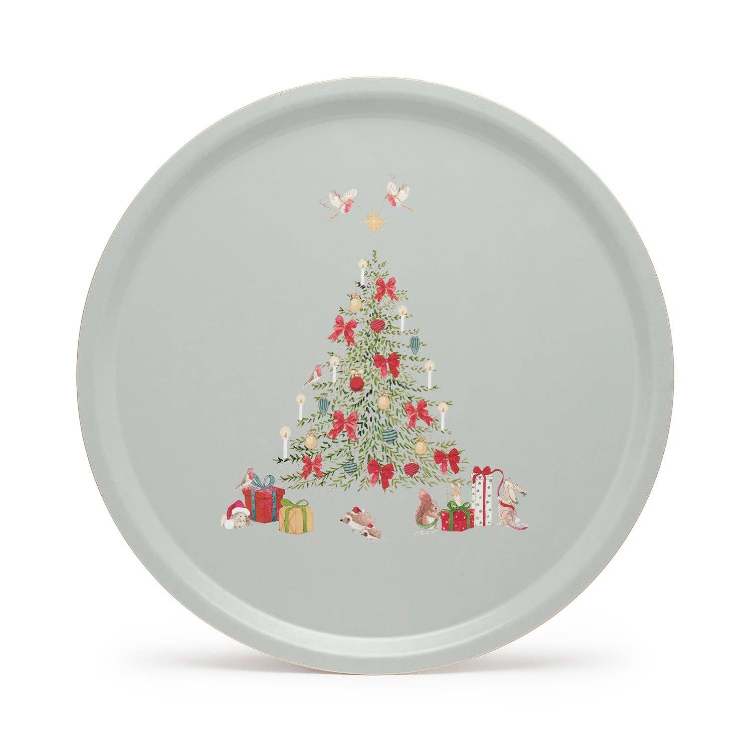 Cosy Christmas Circular Serving Tray
