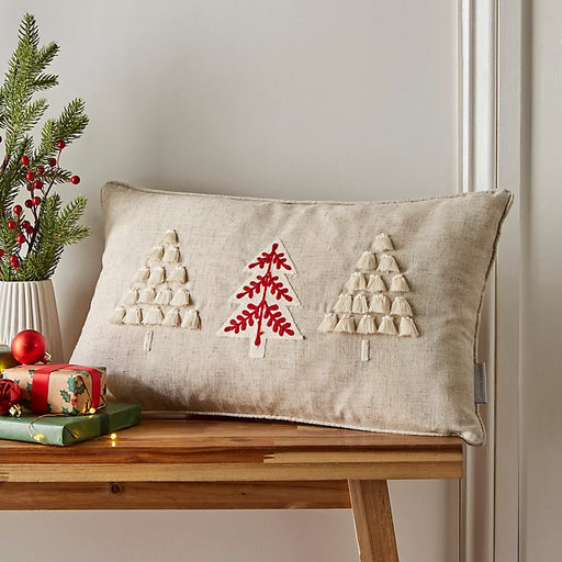 Tufted Christmas Tree Cushion