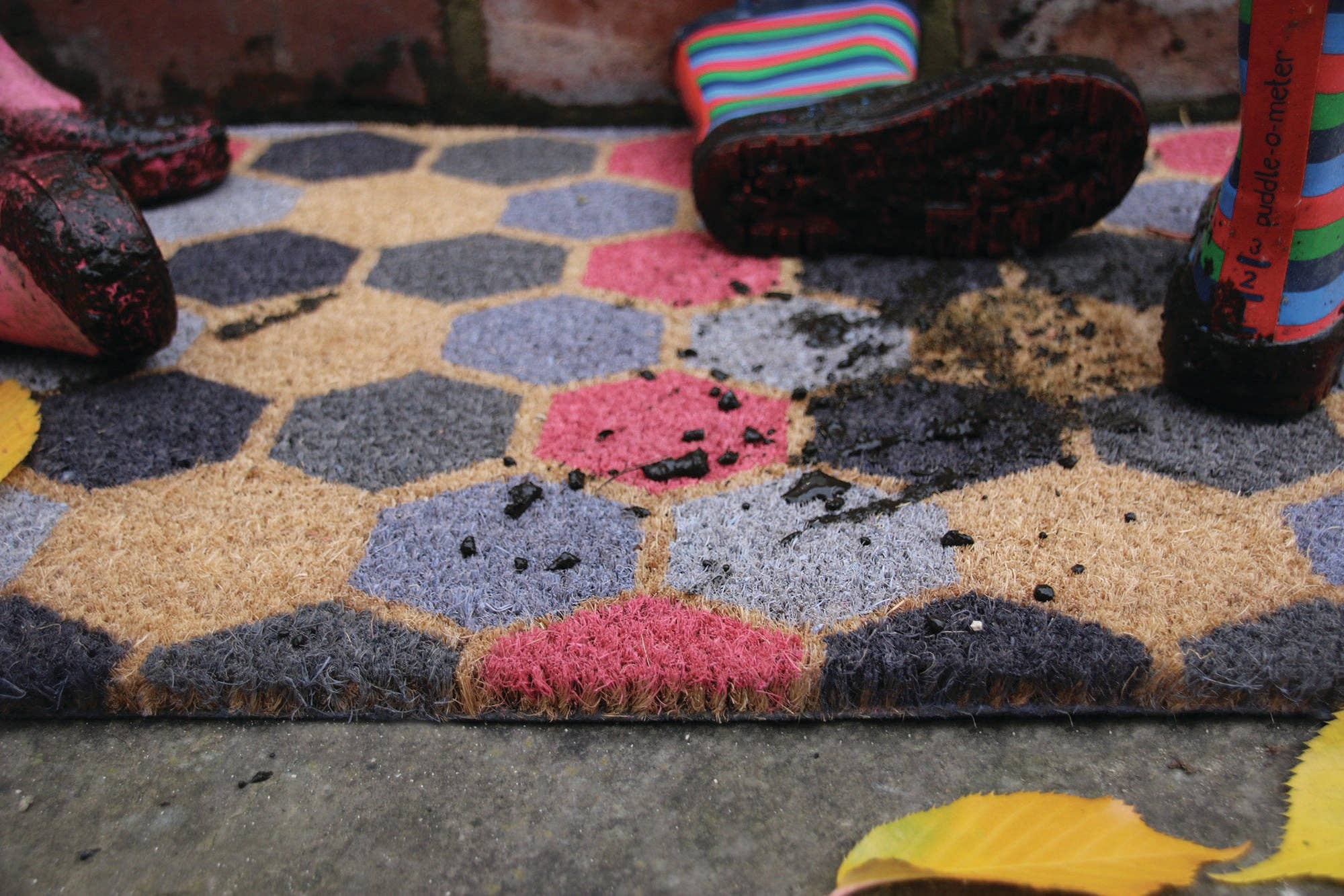 Geo Hexagon 2 | Coir Door Mat