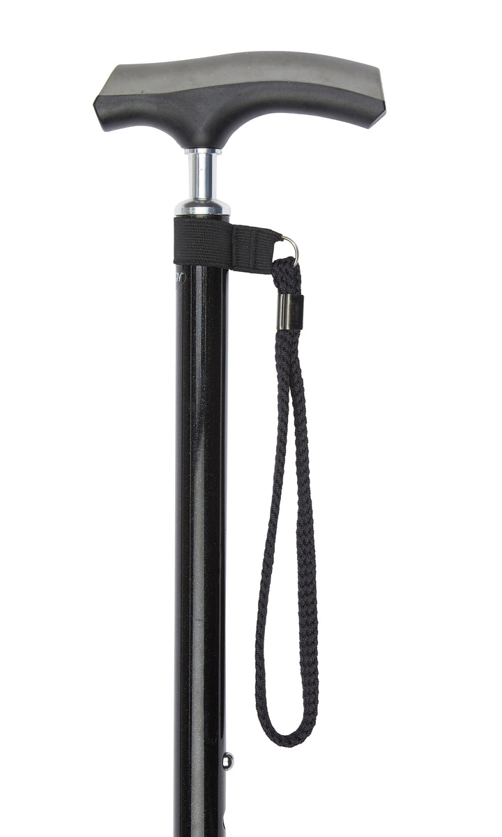Black Comfy Grip Handle Adjustable Stick