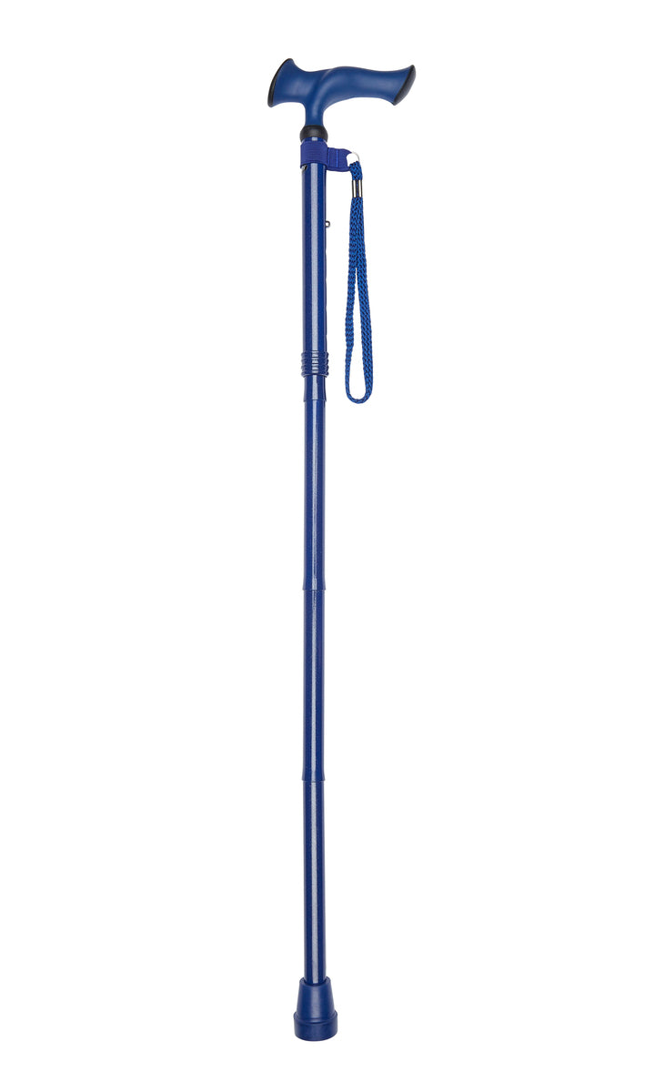 Blue Ergonomic Handle Folding Stick