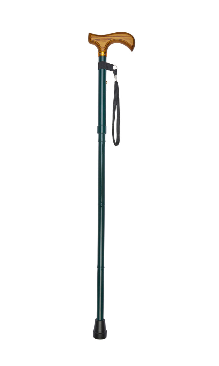 Dark Green Derby Handle Folding Stick