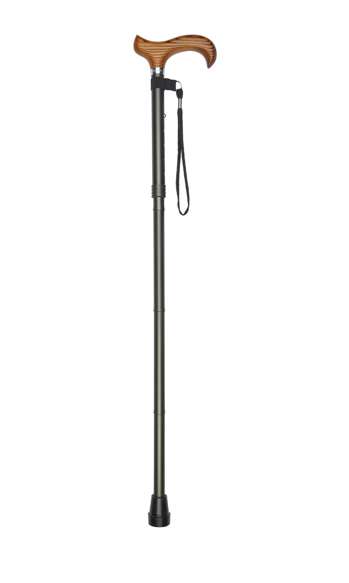 Grey Derby Handle Folding Stick
