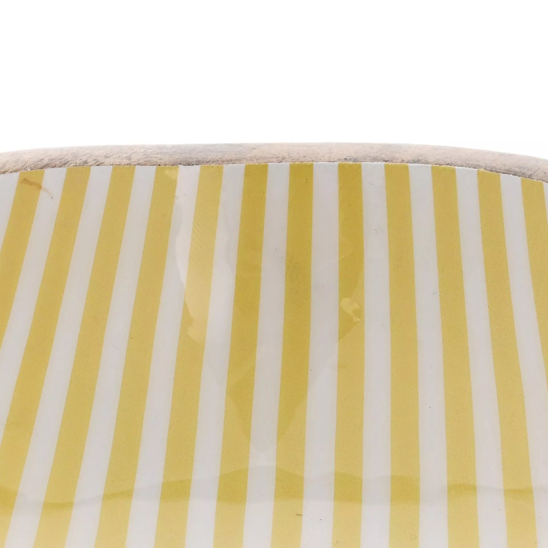 Mango Wood Bowl | Yellow Stripe