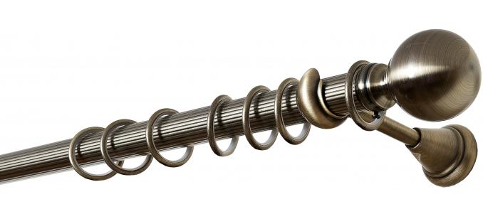 Comet | Antique Brass Curtain Pole
