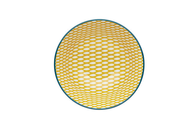 Leafy Green Print Ceramic Bowl