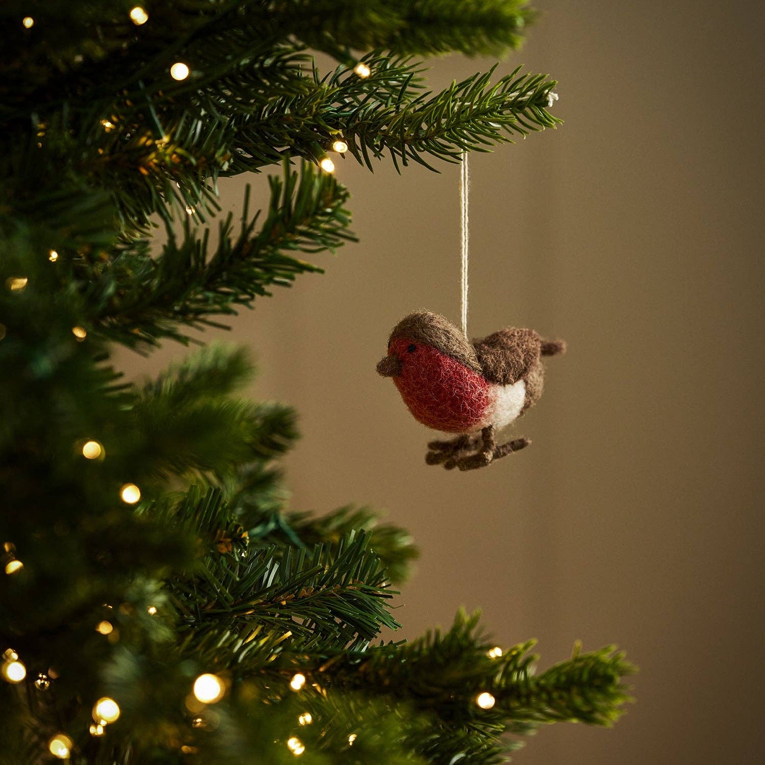 Christmas Robin Felt Bauble