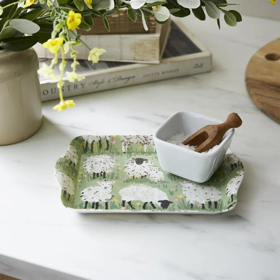 Woolly Sheep | Small/Scatter Serving Tray | Green
