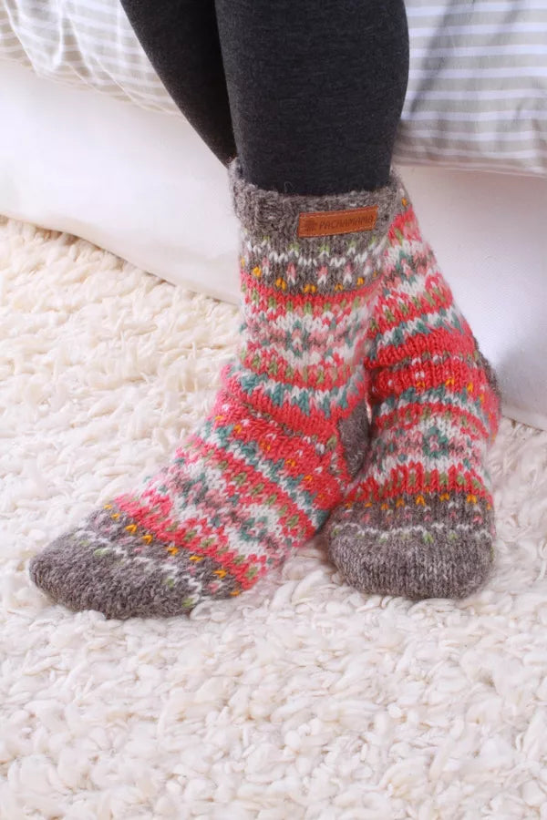 Iona Sofa Socks Peach