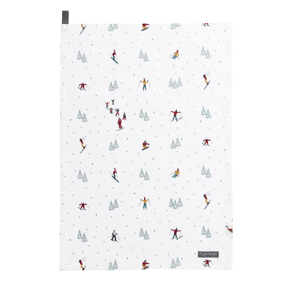 Skiing Tea Towel (Set of 2)