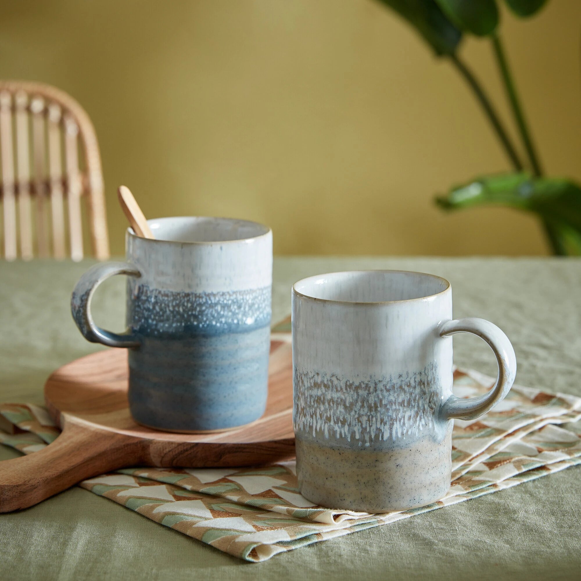 Kiln Accents Slate | Ridged Mug