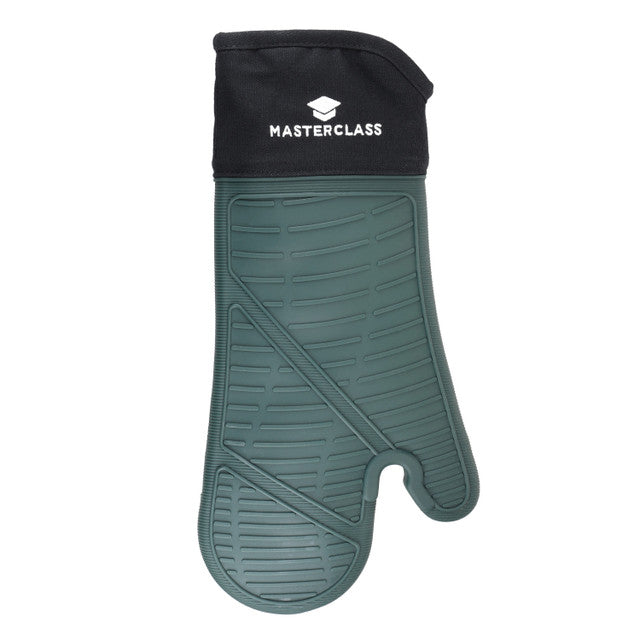 Silicone & Cotton Green Oven Glove
