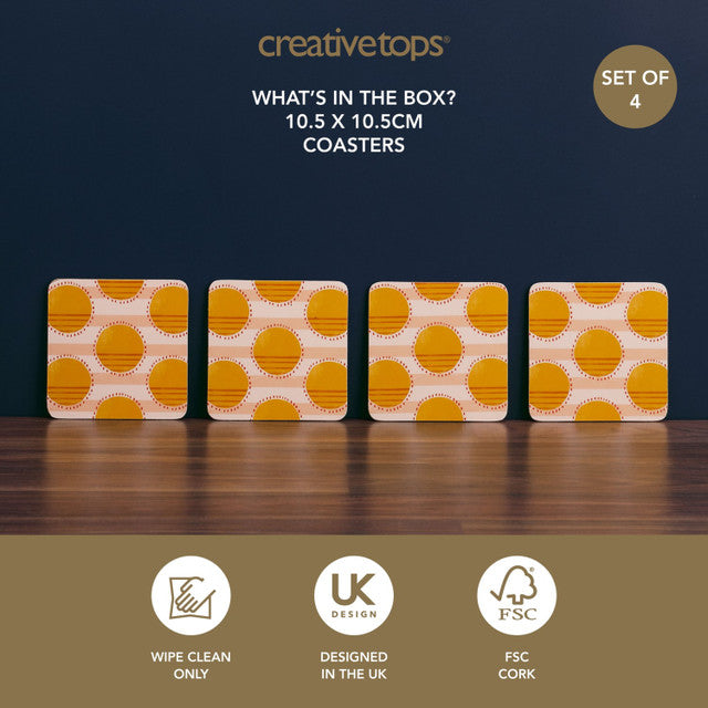 Yellow Spots | 4 Coasters