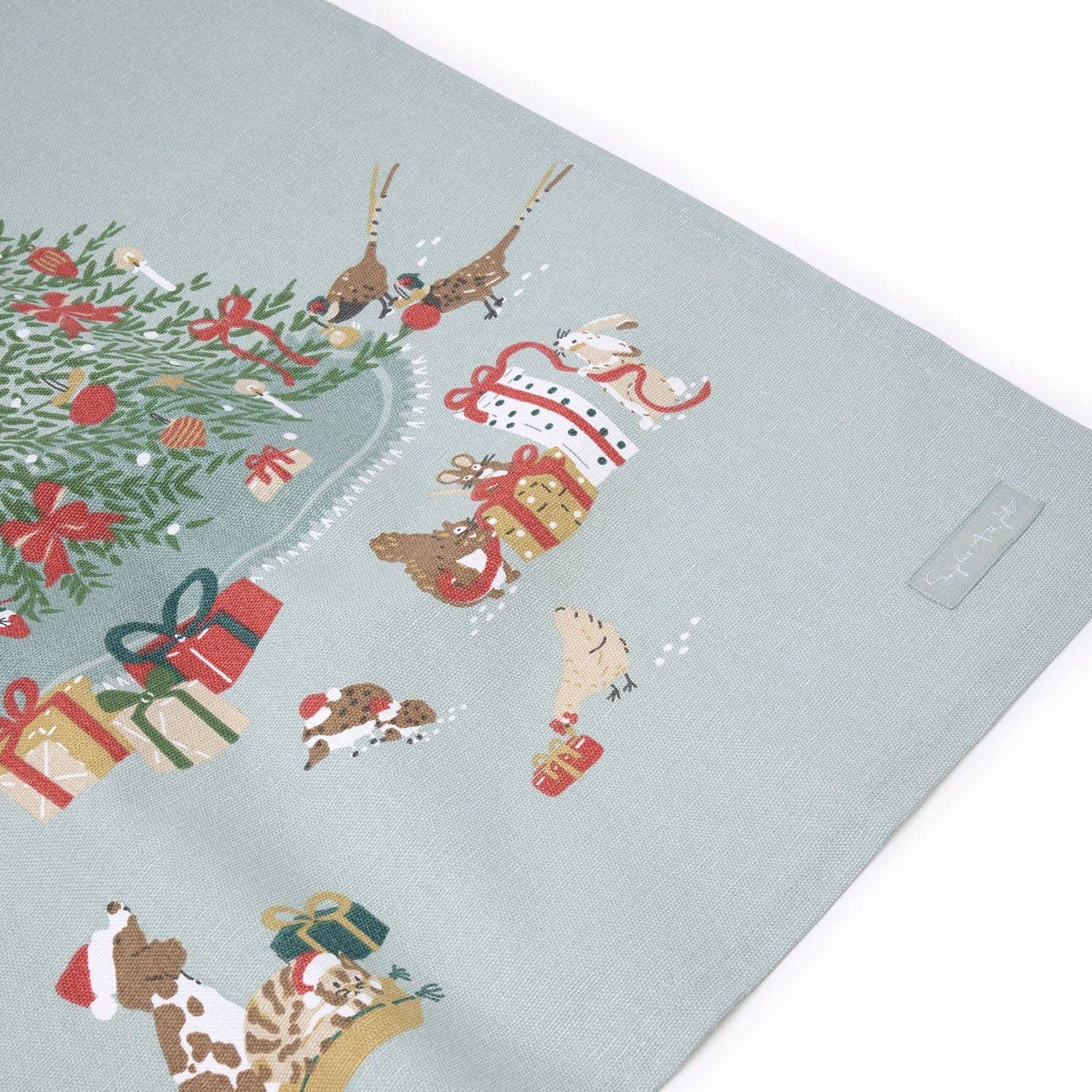 Cosy Christmas Scene Tea Towel