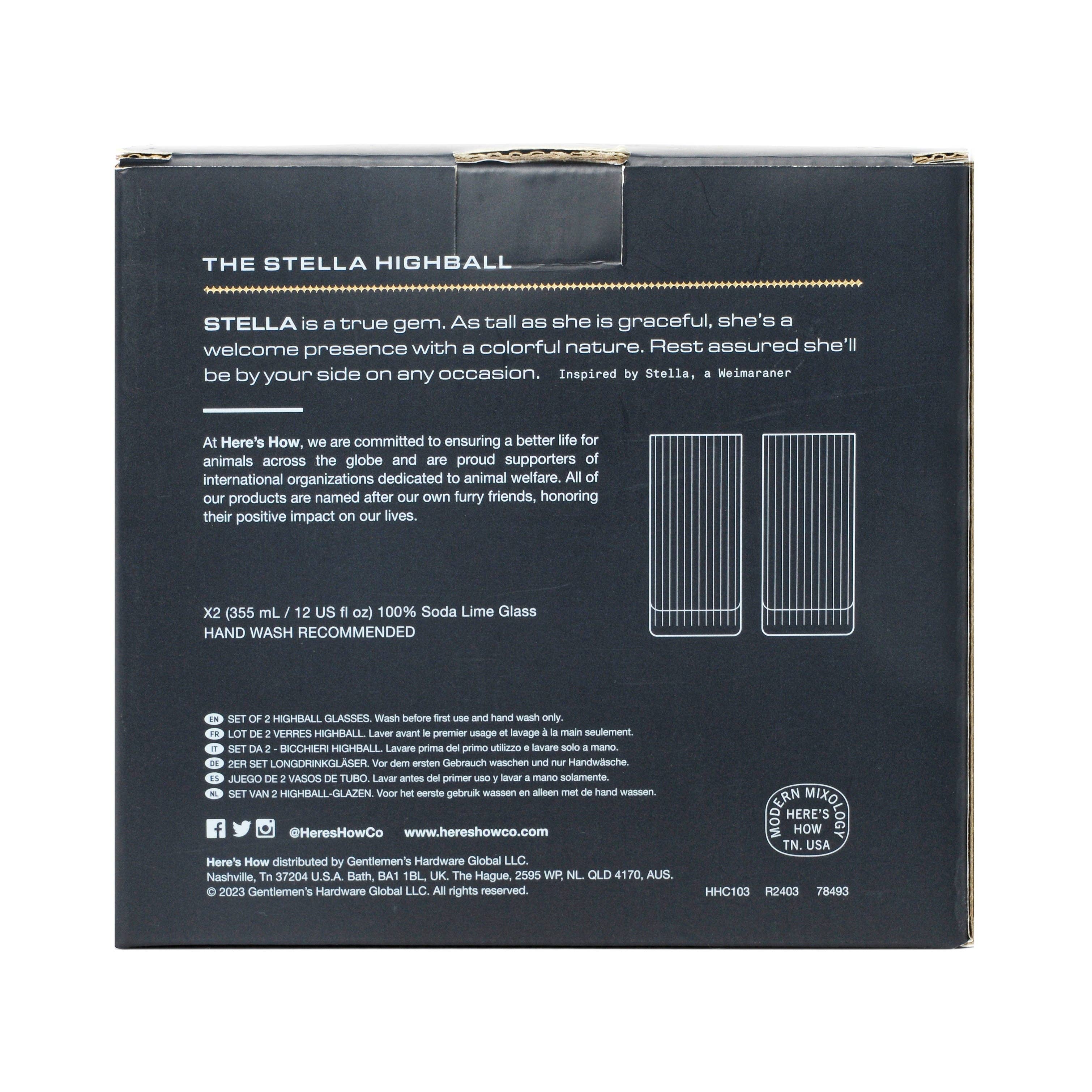 Here's How The Stella Highball Glass - Set of 2 Blue