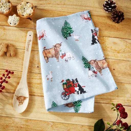 Christmas on the Farm | Tea Towel & Spoon Set