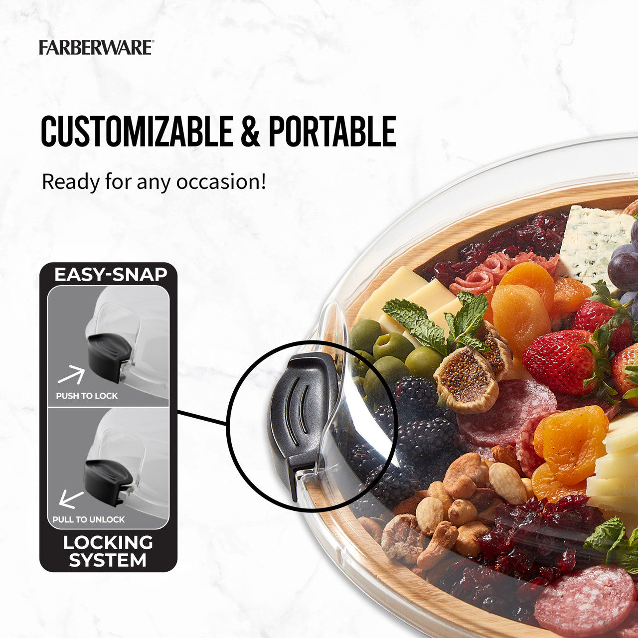 Build-a-Board | Bamboo Round Snack Serving Board