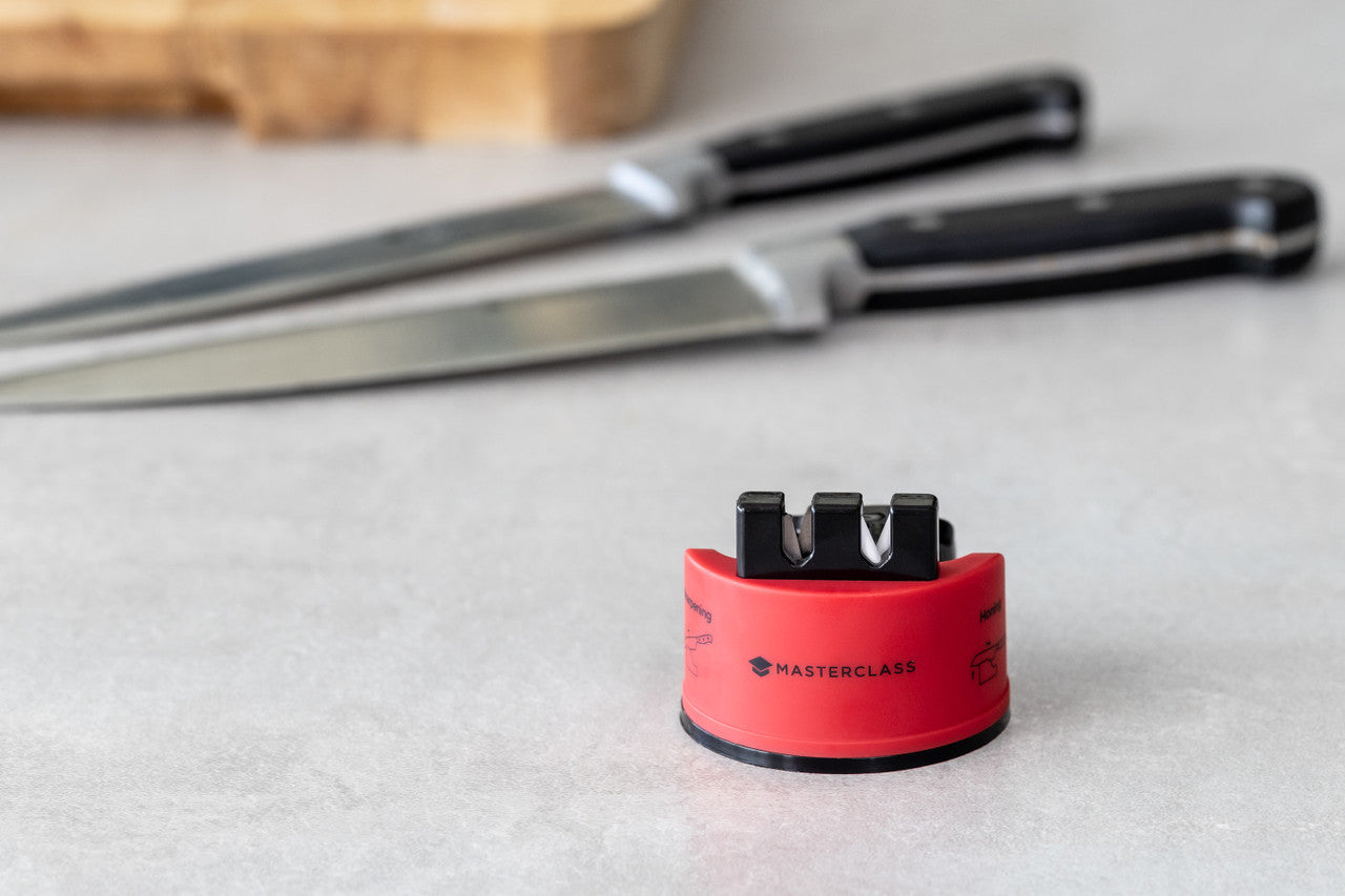 Red Smart Sharp Dual Knife Sharpener