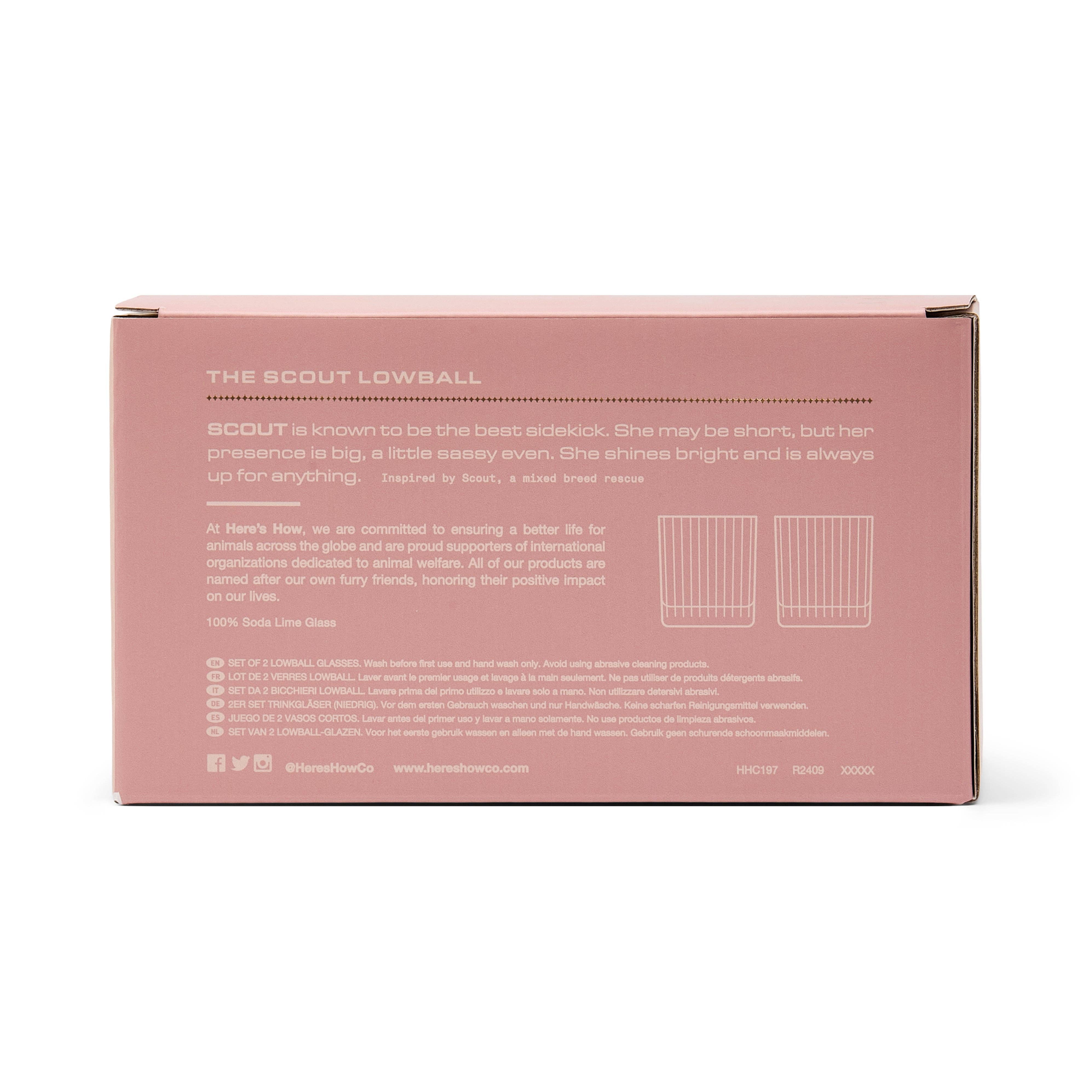 The Scout Lowball Glass - Set of 2 - Blush