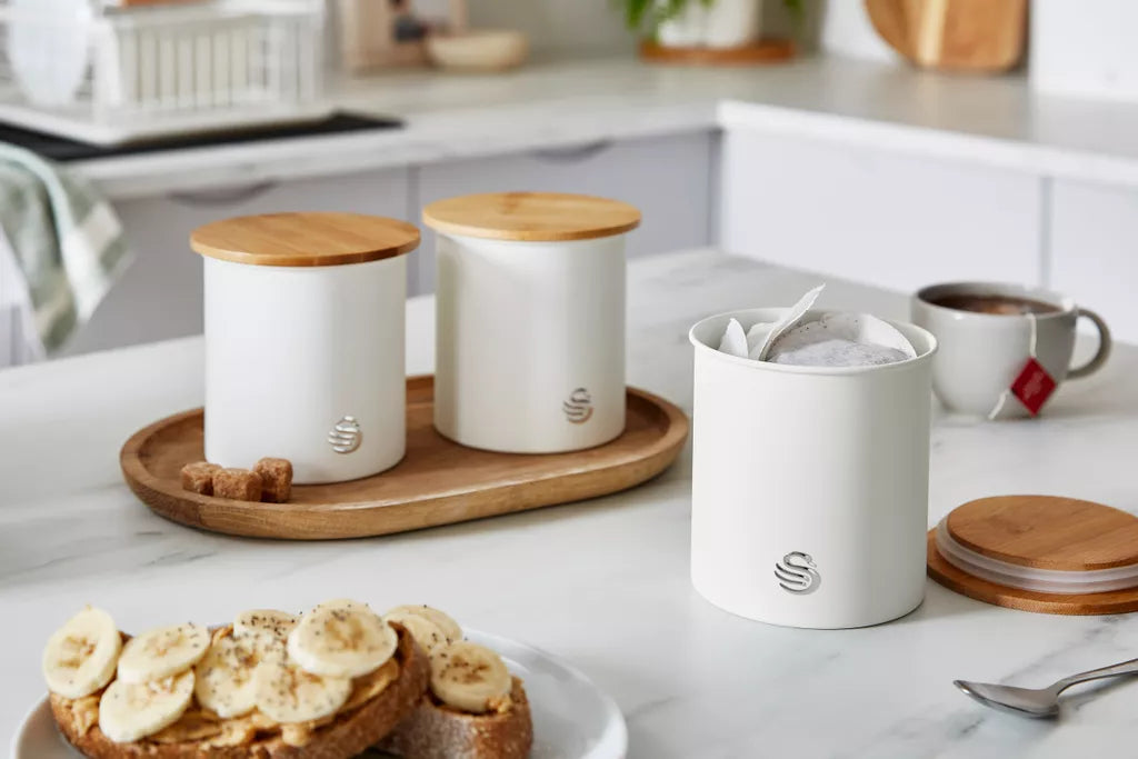 Storage Canisters Set of 3 | White